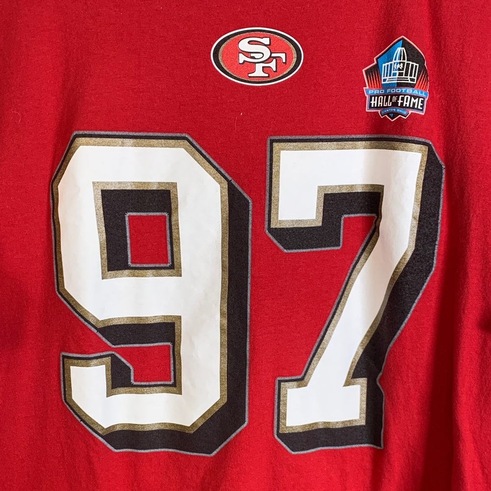 Fanatics San Francisco 49ers Football Red S/S Logo Shirt Size 2XL EUC #5077 - Picture 2 of 4